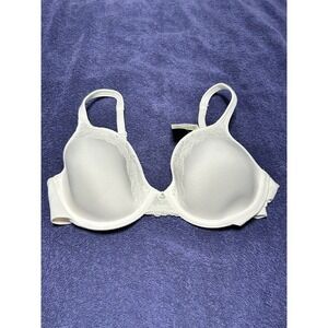 Bali  Womans Padded Underwire Lace Trim Bra 34B White Adjustable Straps NWT $19